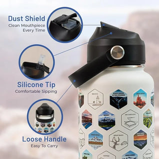 Lets Venture National Parks Water Bottle + Stickers