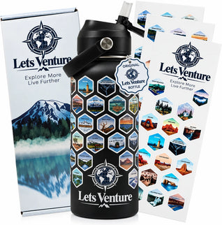 Lets Venture National Parks Water Bottle + Stickers