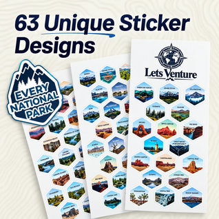 Lets Venture National Parks Water Bottle + Stickers